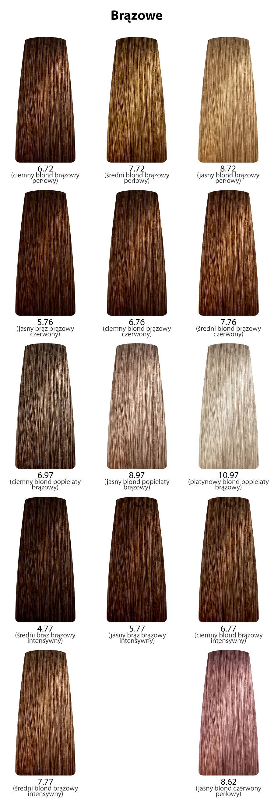 Dusy Professional Color Creations Farba do włosów z proteinami jedwabiu - kolekcja brązowa, blond intense i specjalna