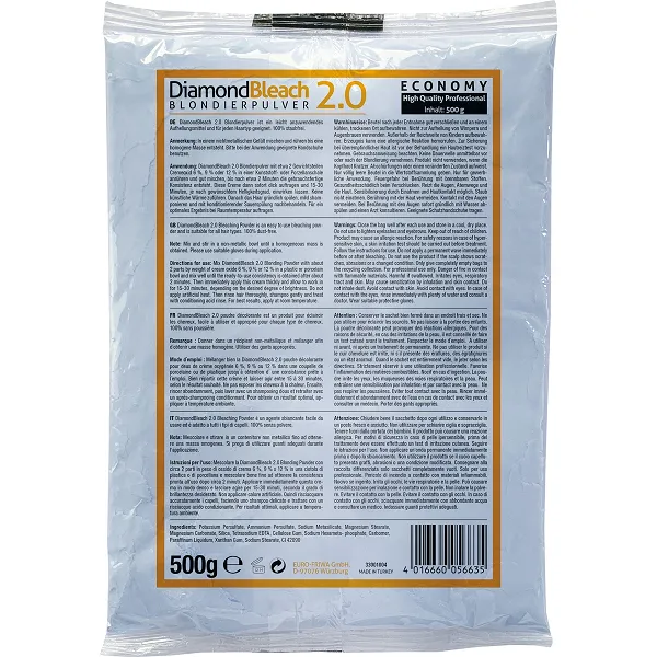 Dusy Professional Diamond Bleach 2.0 Rozjaśniacz do włosów do 7 tonów 500g.